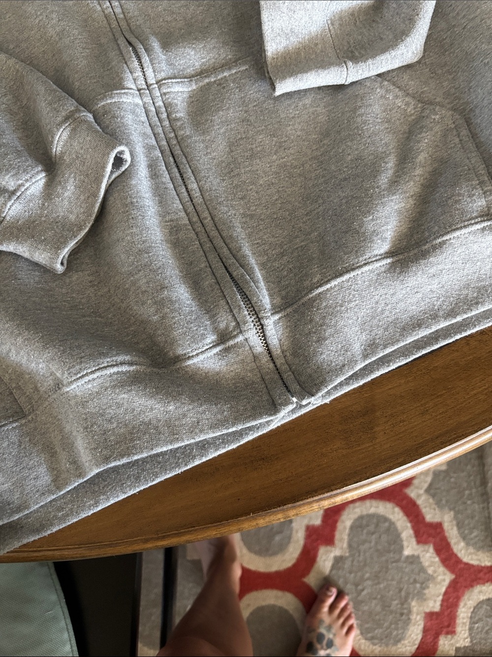 Gildan Light Gray Heavy Blend Full-Zip Hoodie mens XL - Picture 10 of 10